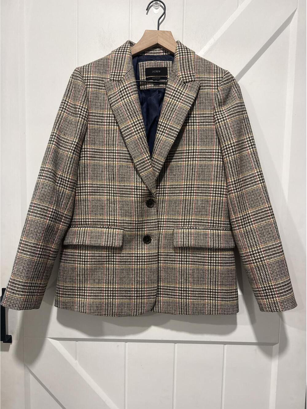 J.Crew Sommerset Plaid Blazer, Size 6